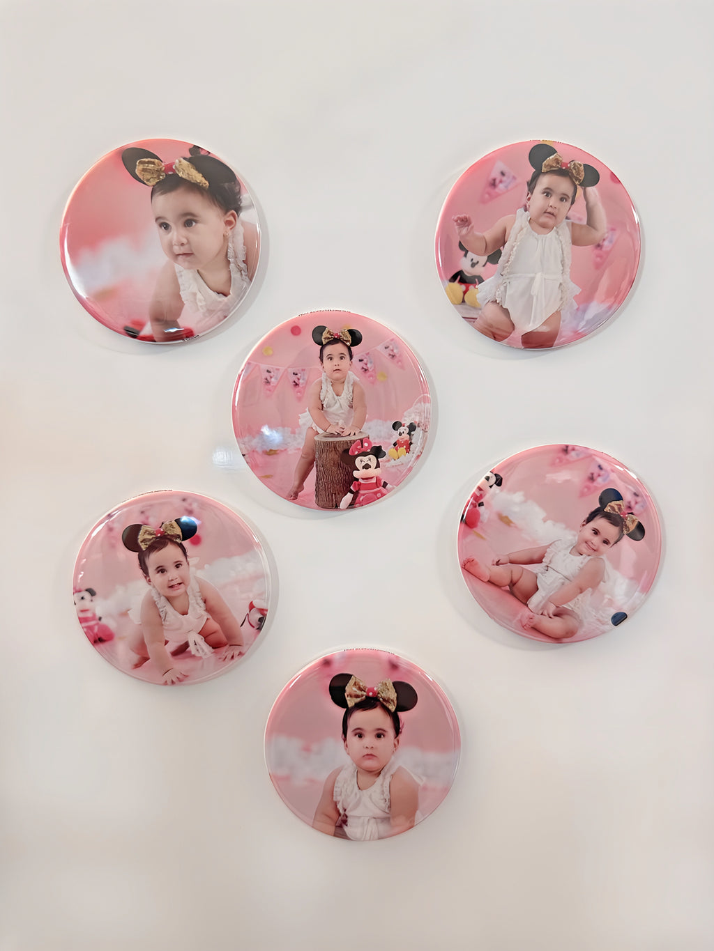 Custom Round Photo Magnet 2,50" (Set of 9)